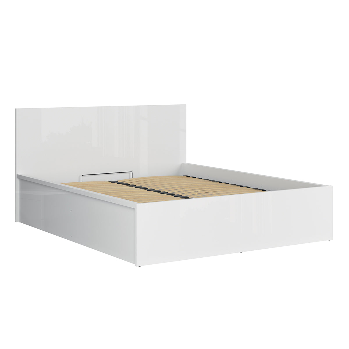 Lit coffre 160x200 sommier inclus Edwin Blanc - vue 3