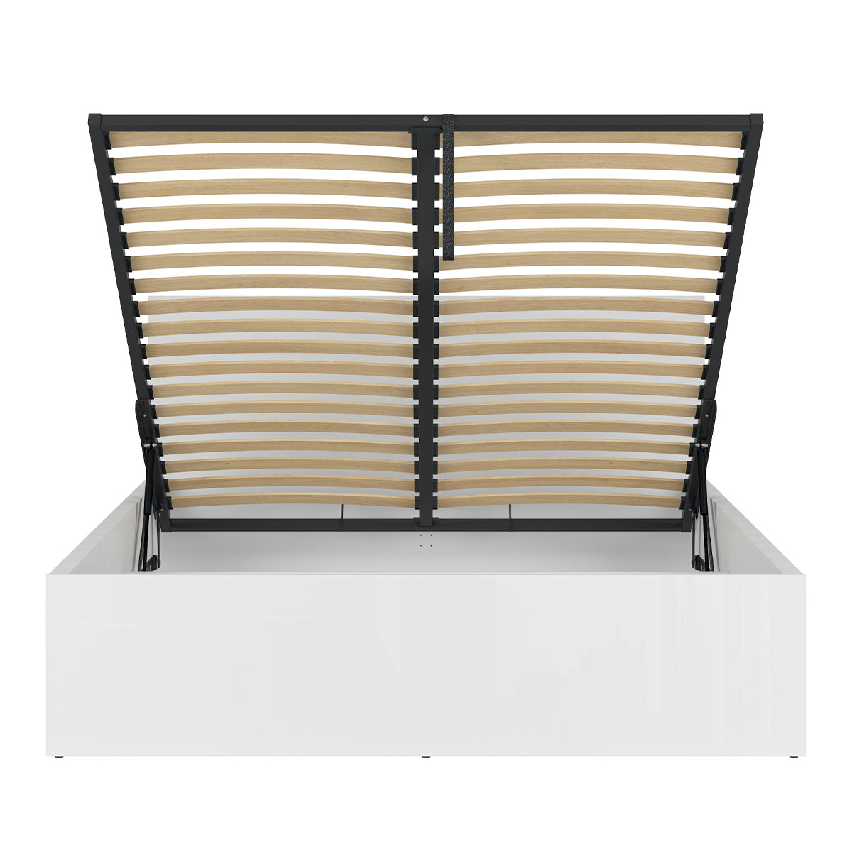 Lit coffre 160x200 sommier inclus Edwin Blanc - vue 2