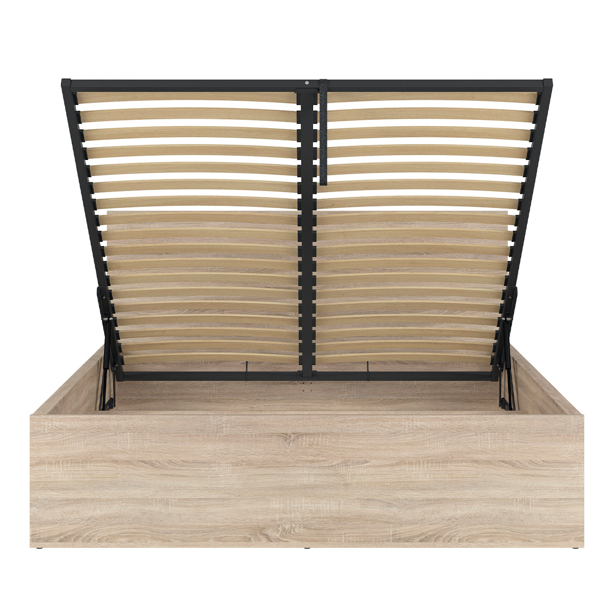 Lit coffre 160x200 sommier inclus Edwin Bois Clair - vue 2