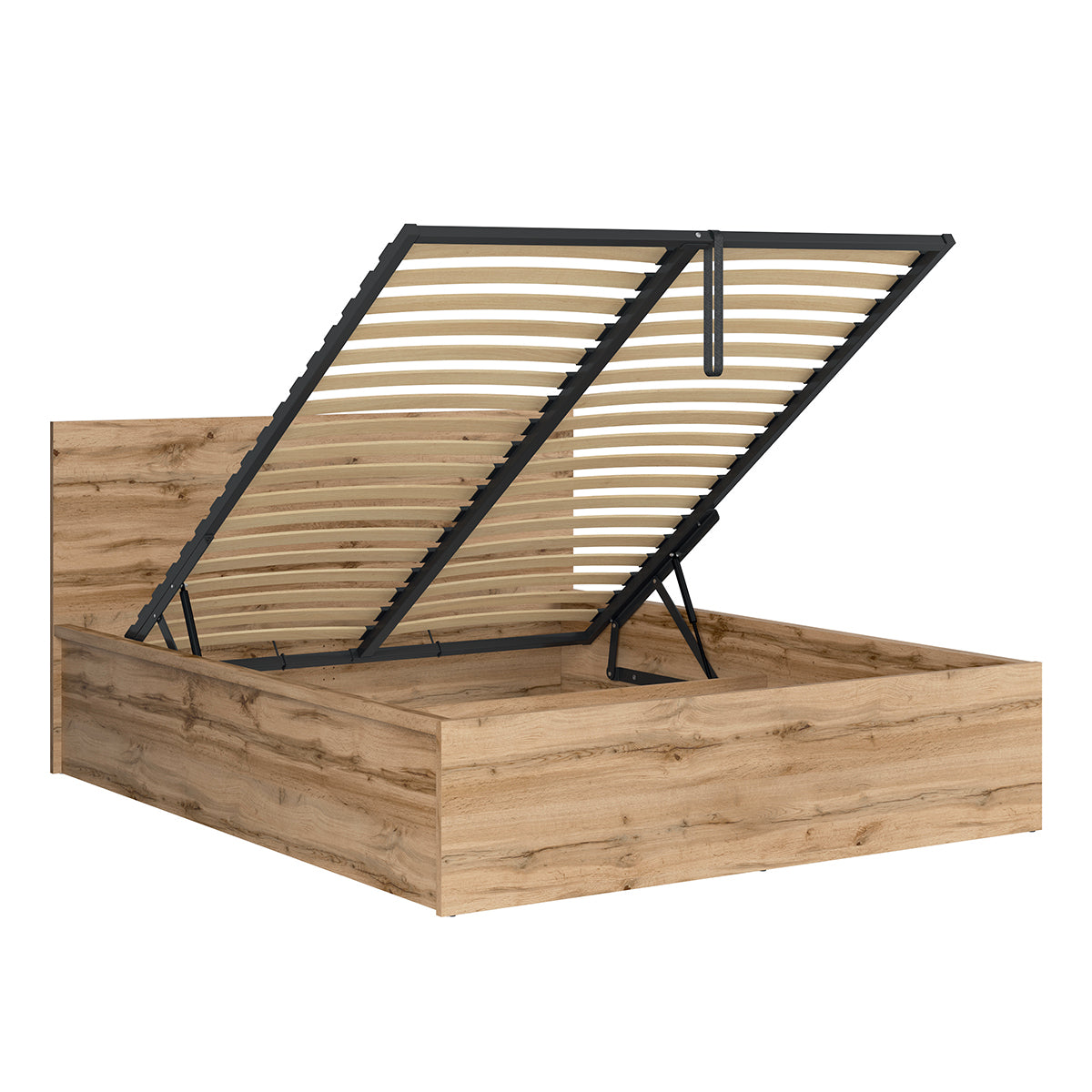 Lit coffre 160x200 sommier inclus Edwin Bois