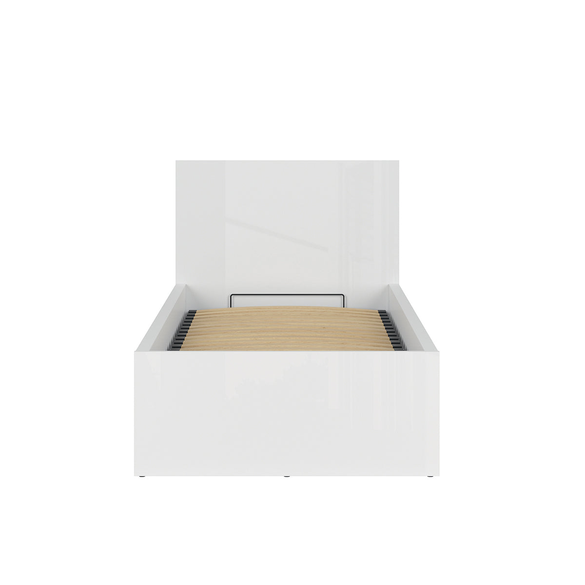 Lit coffre 90x200 sommier inclus Edwin Blanc - vue 4