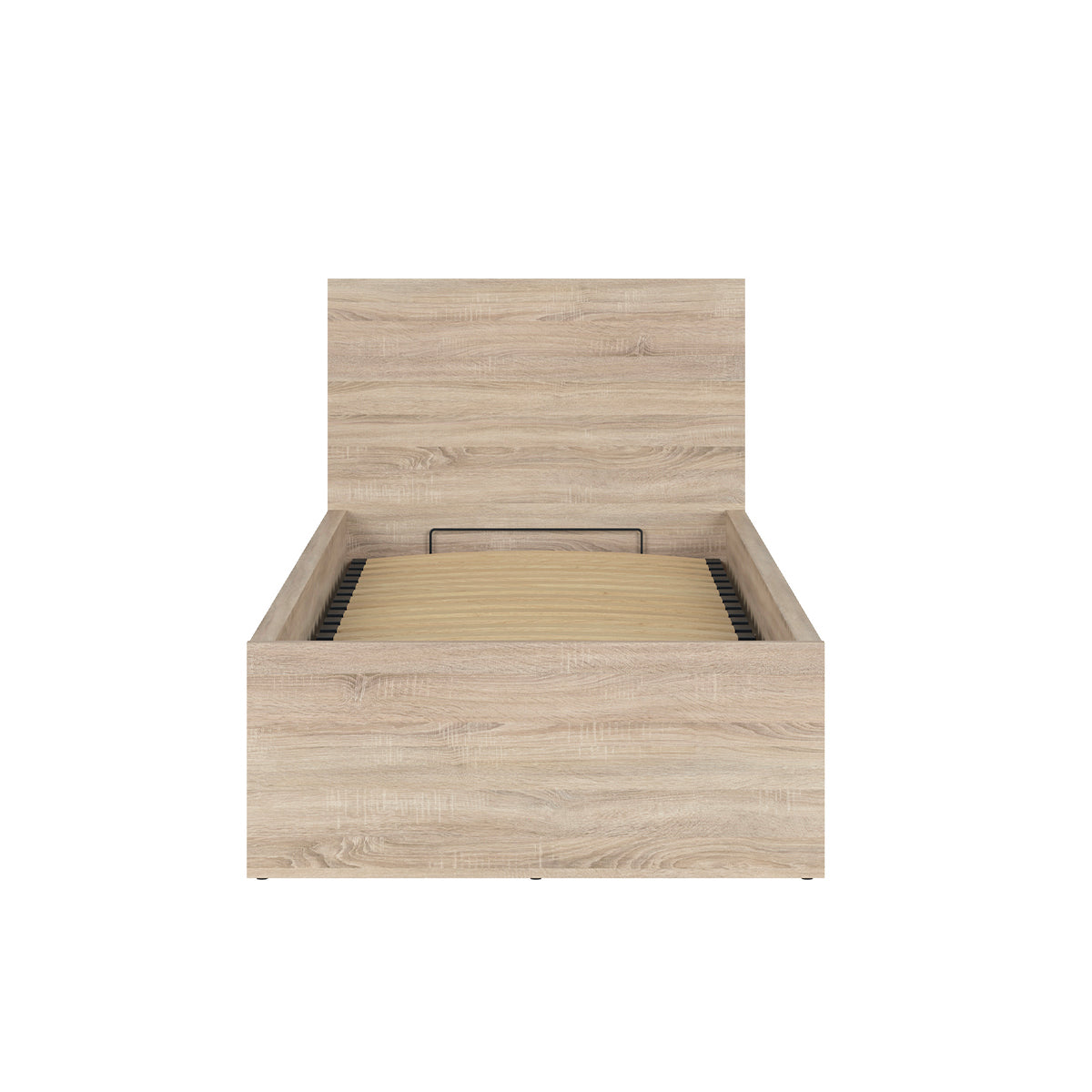 Lit coffre 90x200 sommier inclus Edwin Bois Clair - vue 4