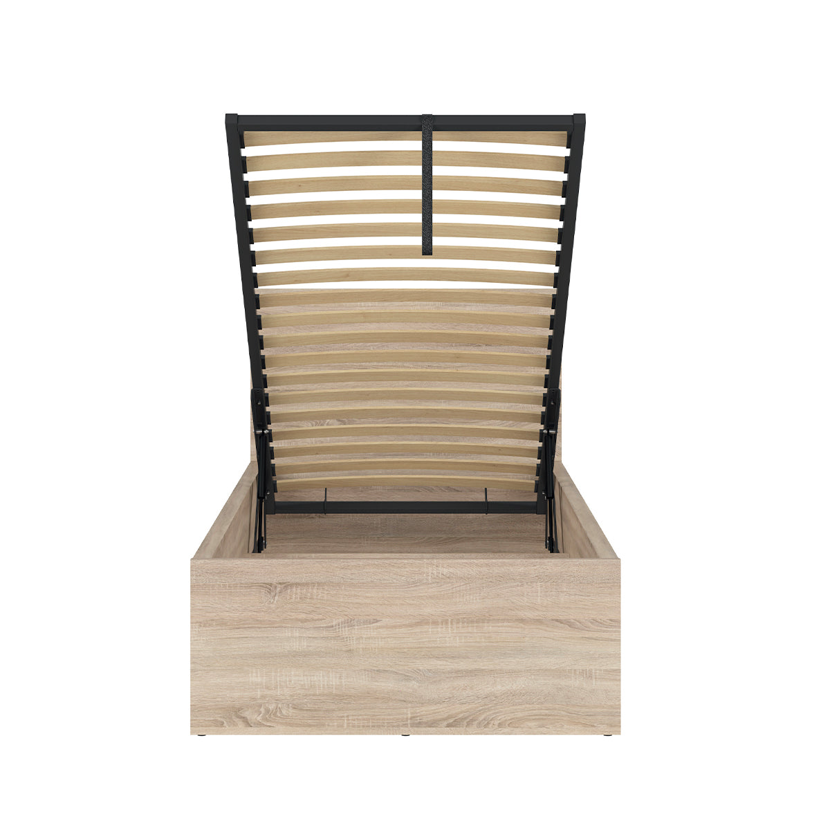 Lit coffre 90x200 sommier inclus Edwin Bois Clair - vue 2