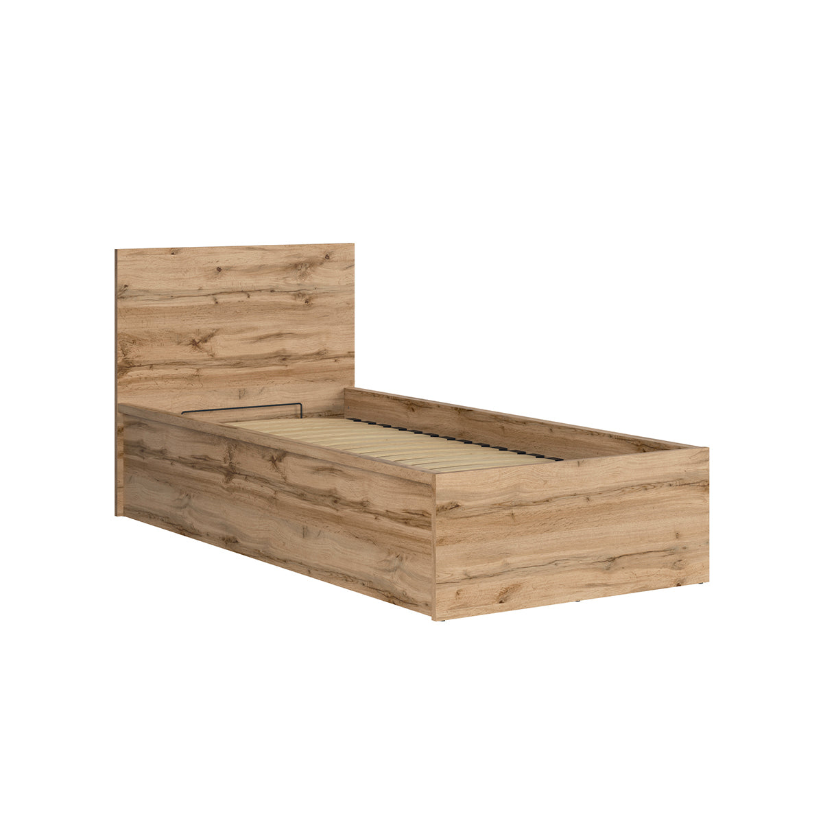 Lit coffre 90x200 sommier inclus Edwin Bois - vue 3
