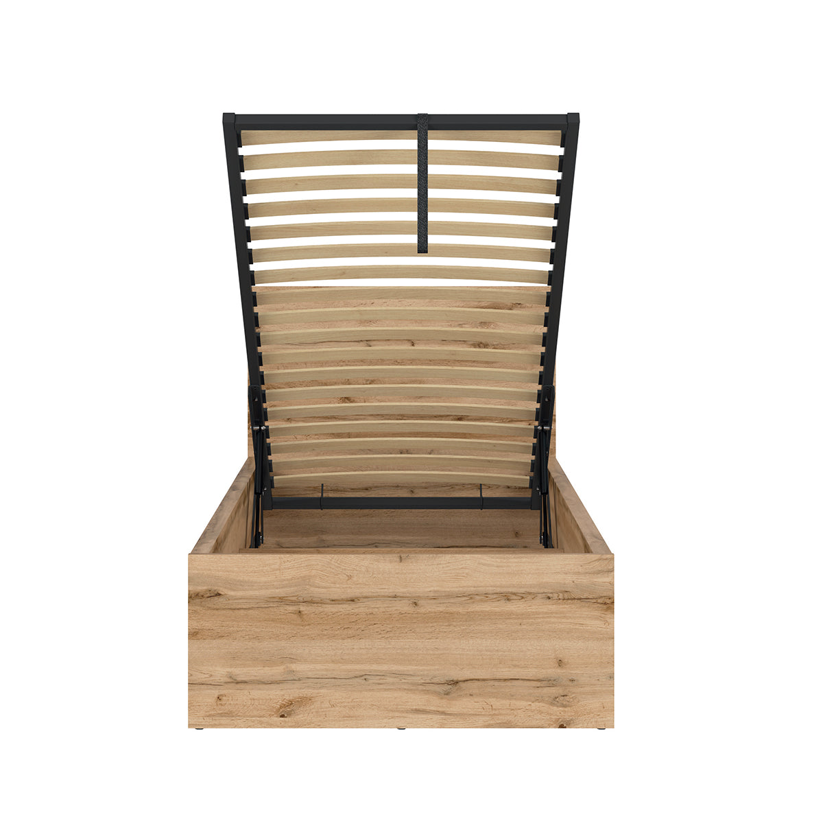 Lit coffre 90x200 sommier inclus Edwin Bois - vue 2