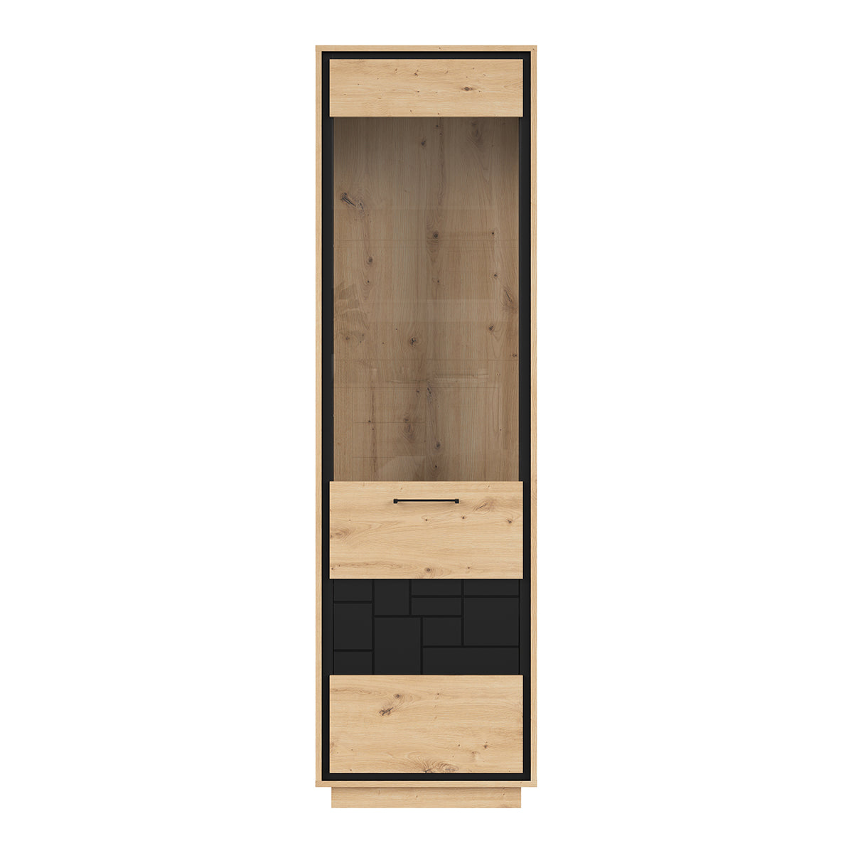 Vitrine 1 porte Elijah Bois et Noir - vue 3