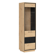 Vitrine 1 porte Elijah Bois et Noir