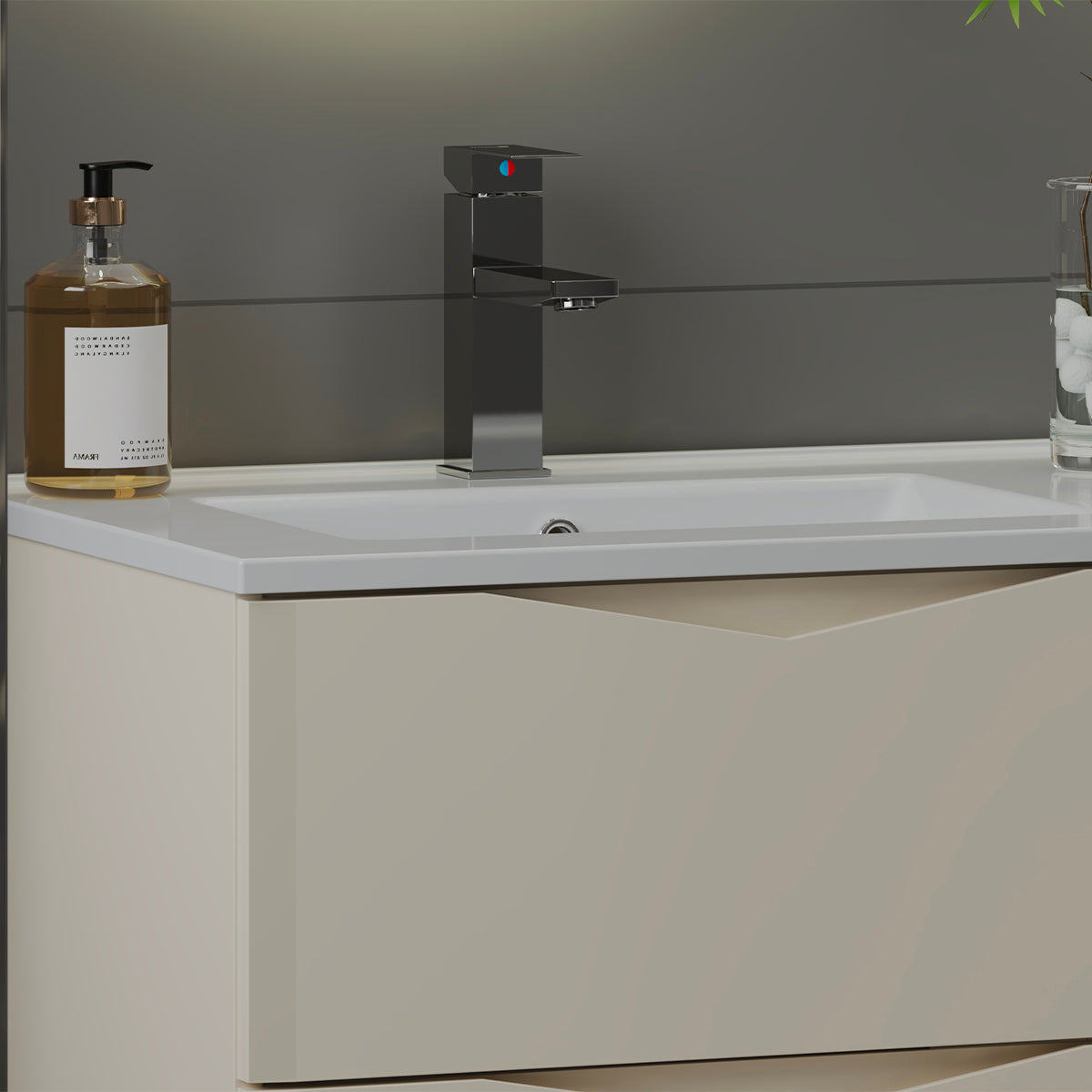 Meuble double vasque encastrée 120cm Ellie Cachemire - vue 7