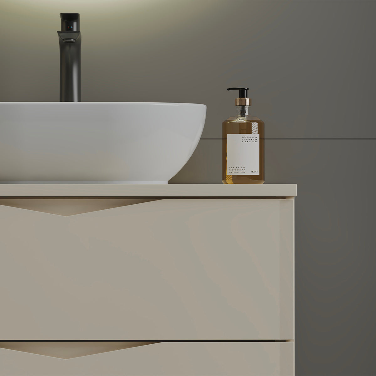 Meuble simple vasque 80cm Ellie Cachemire - vue 9