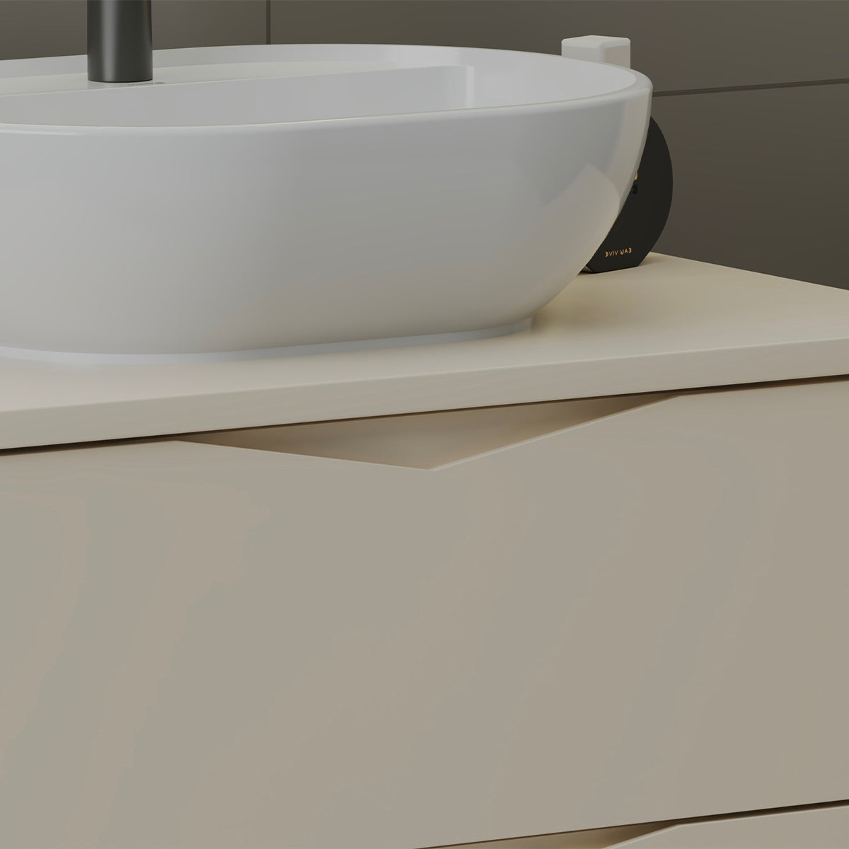 Meuble simple vasque 80cm Ellie Cachemire - vue 7