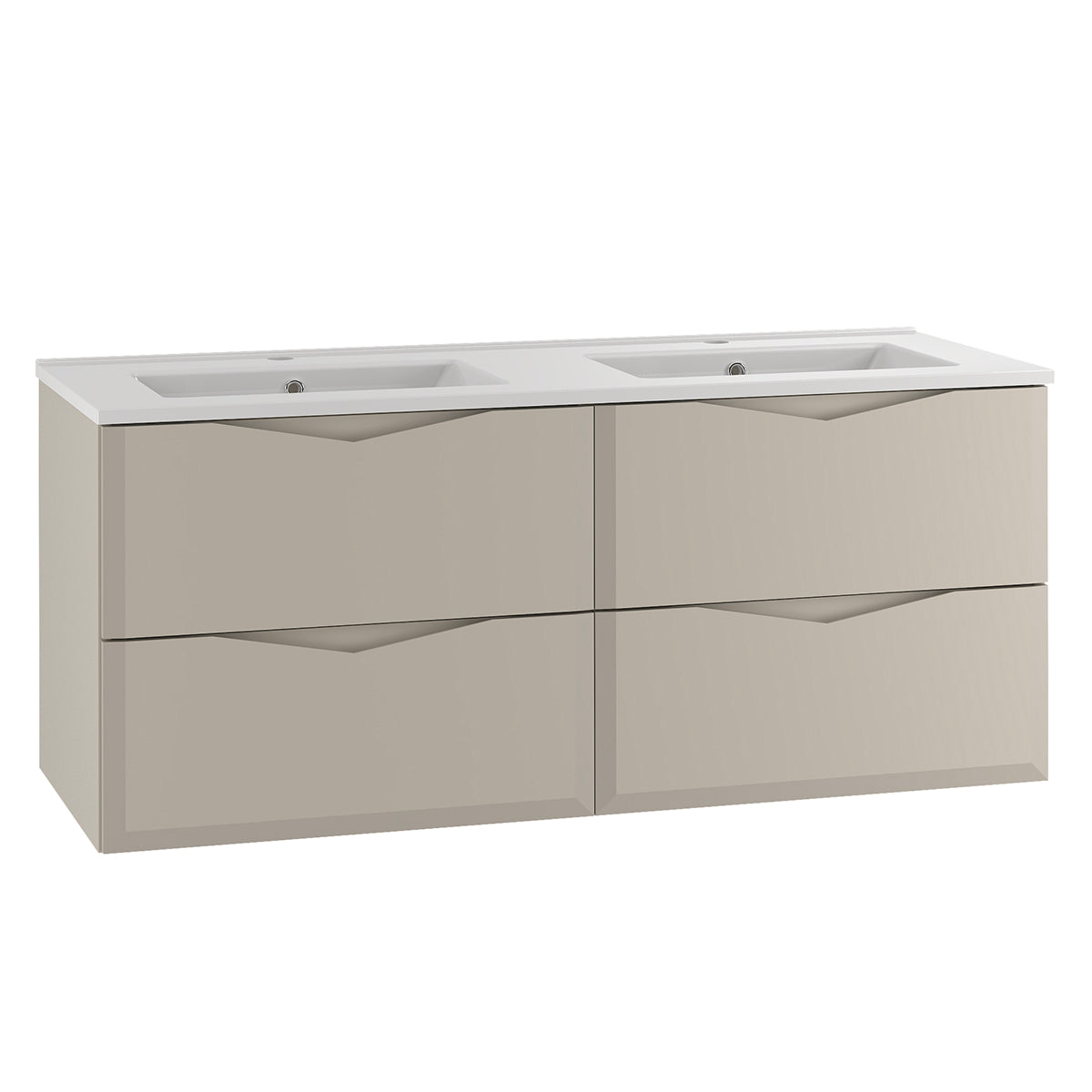 Meuble double vasque encastrée 120cm Ellie Cachemire
