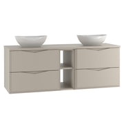 Meuble double vasque 140cm 2 niches Ellie Cachemire