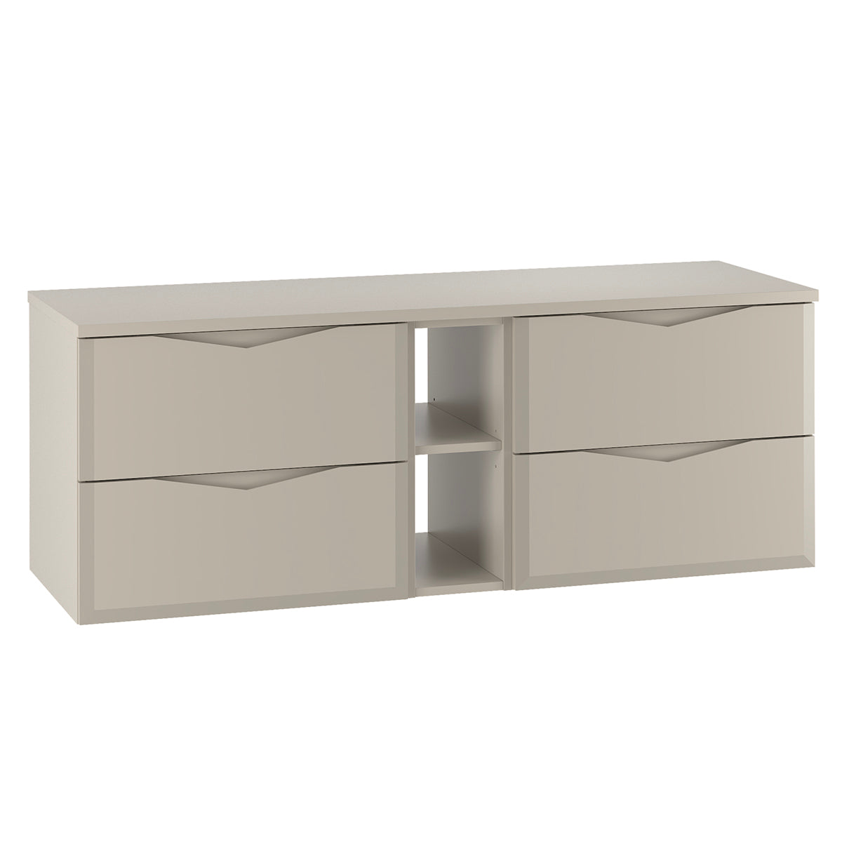 Meuble sous-vasque 140cm 2 niches plan de toilette Ellie Cachemire