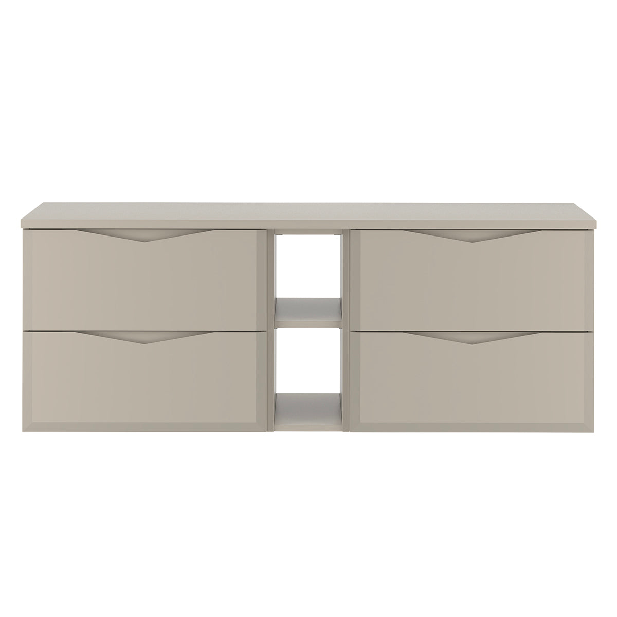 Meuble sous-vasque 140cm 2 niches plan de toilette Ellie Cachemire - vue 2