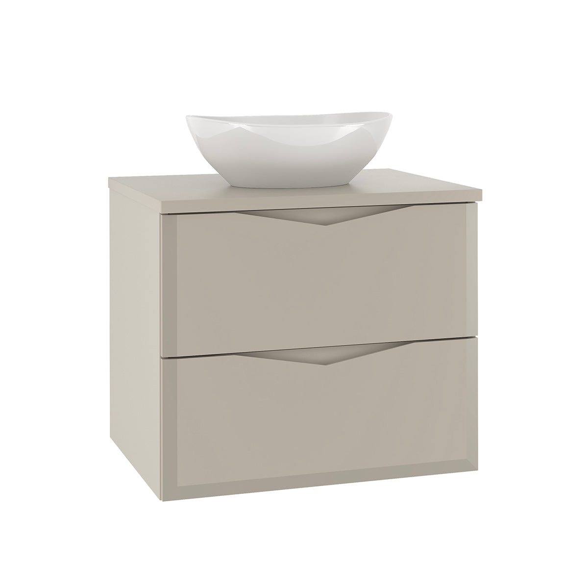 Ensemble meuble simple vasque 60cm et colonne Ellie Cachemire - vue 3