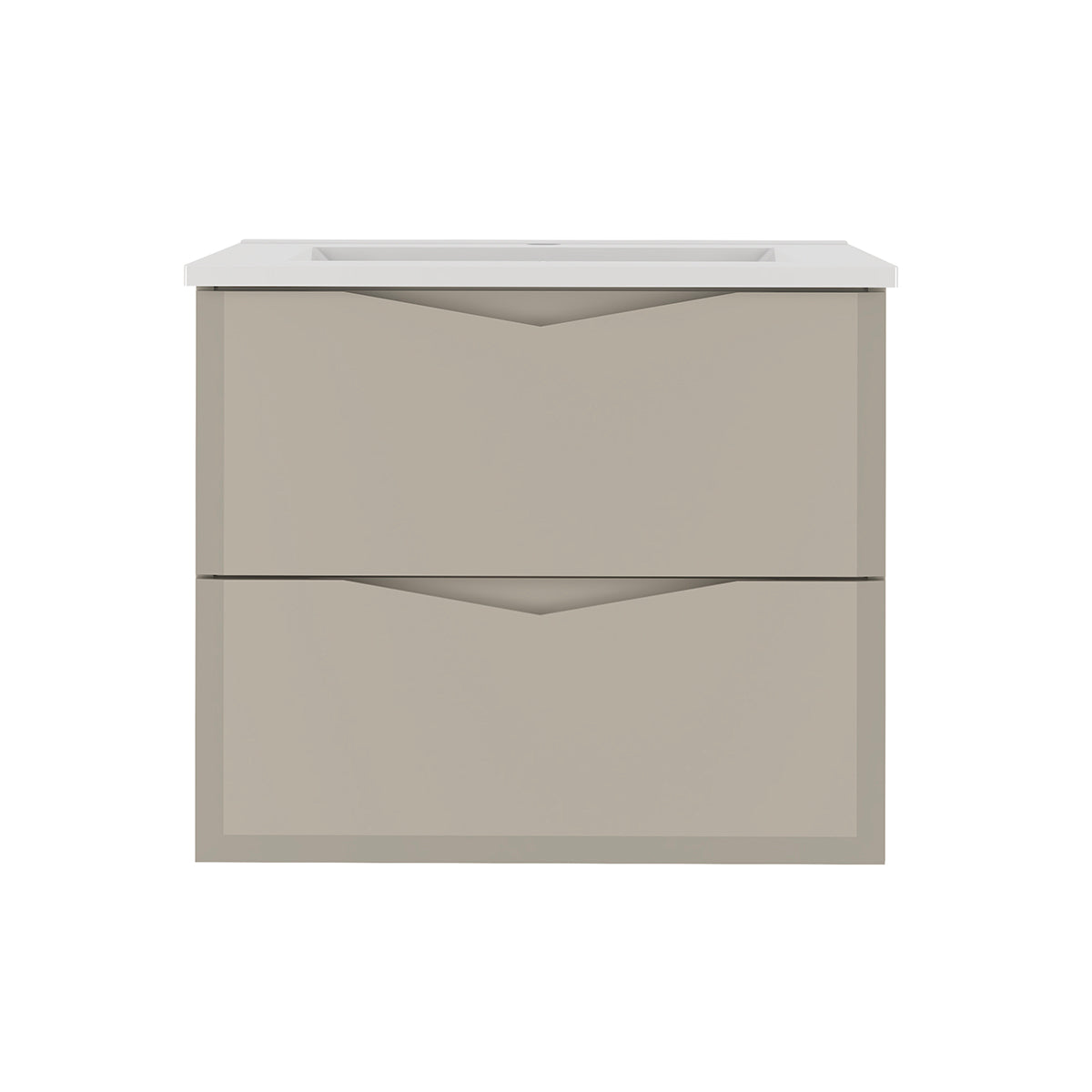 Meuble simple vasque encastrée 60cm Ellie Cachemire - vue 2