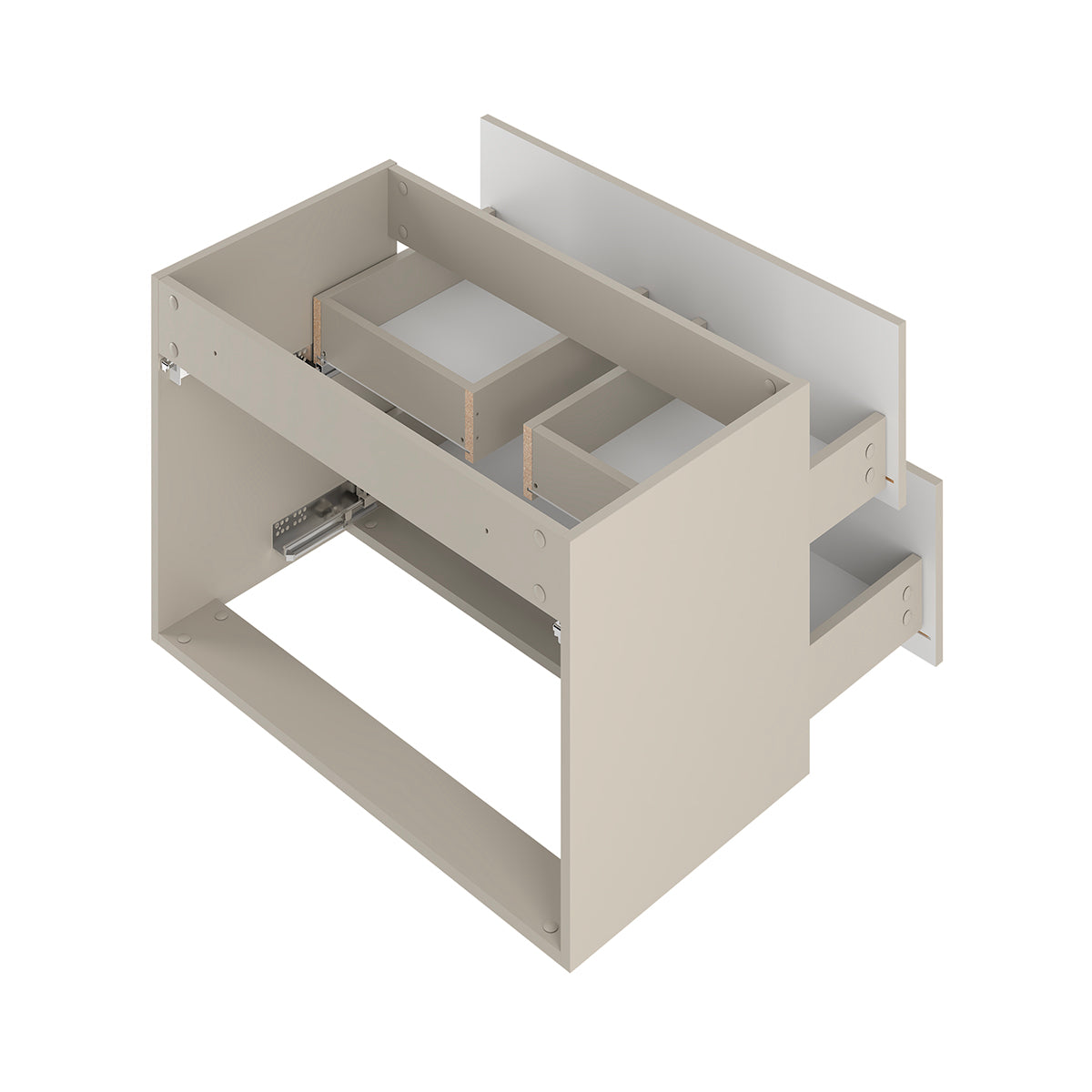 Meuble sous-vasque 80cm plan de toilette Ellie Cachemire - vue 4