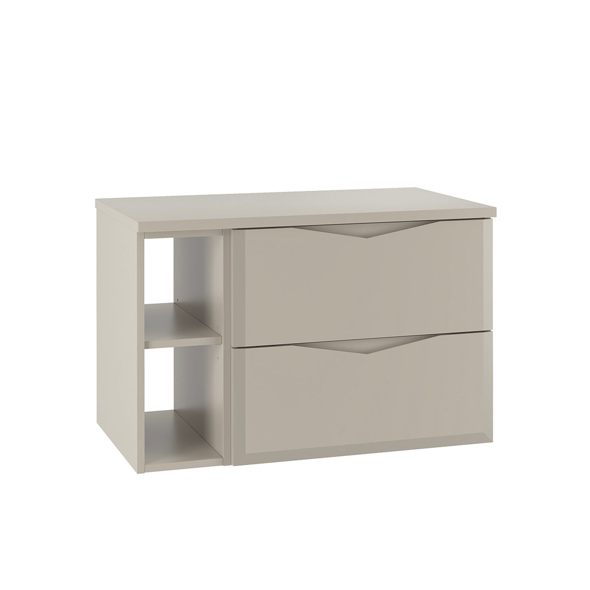 Meuble sous-vasque 80cm 2 niches plan de toilette Ellie Cachemire