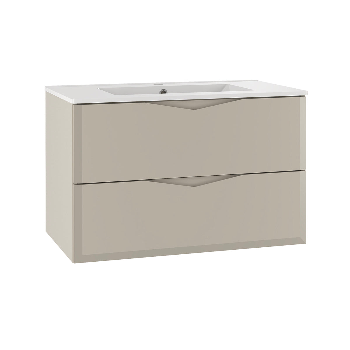 Meuble simple vasque encastrée 80cm Ellie Cachemire
