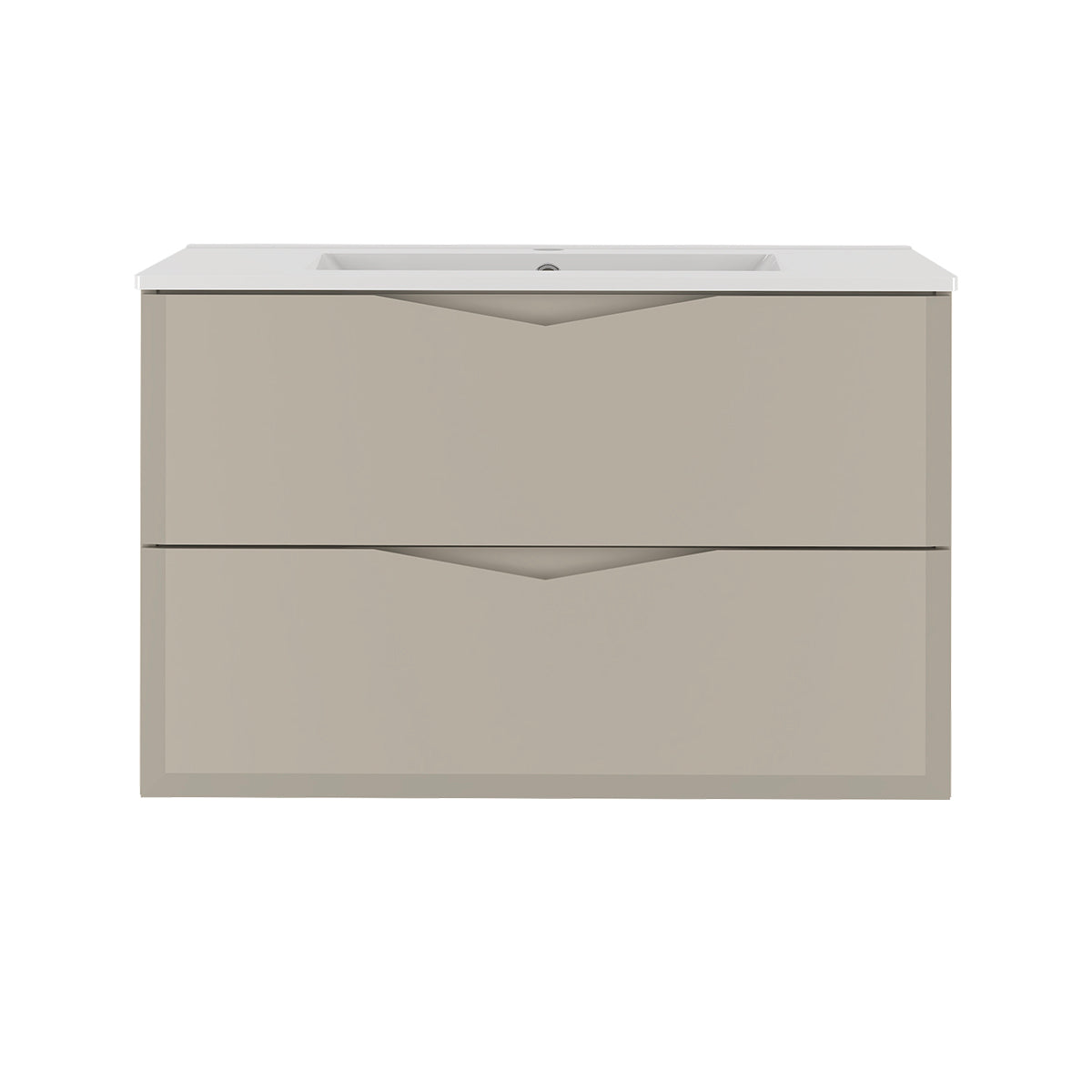 Meuble simple vasque encastrée 80cm Ellie Cachemire - vue 2