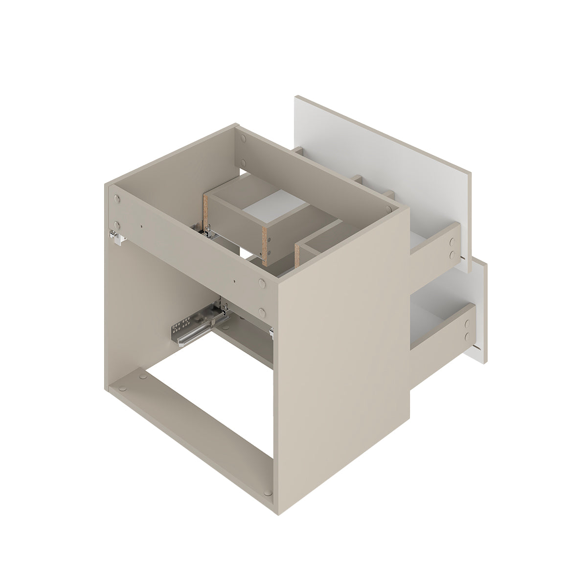 Meuble simple vasque encastrée 80cm Ellie Cachemire - vue 4