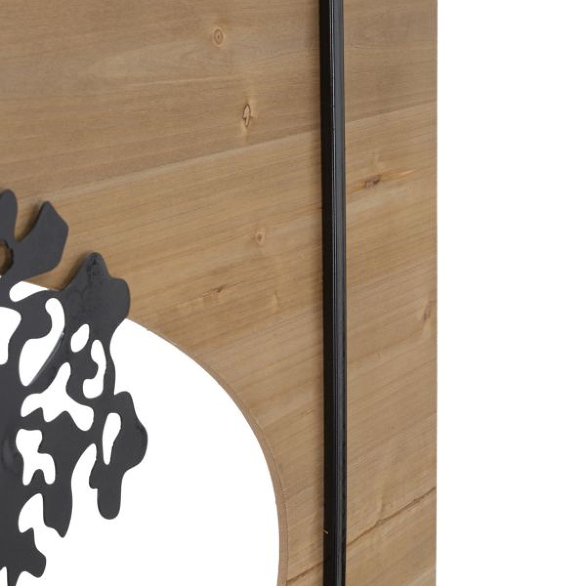 Ensemble de 3 décorations murales triptyque arbre métal 176x90 cm Sarabi Noir et Bois - vue 5