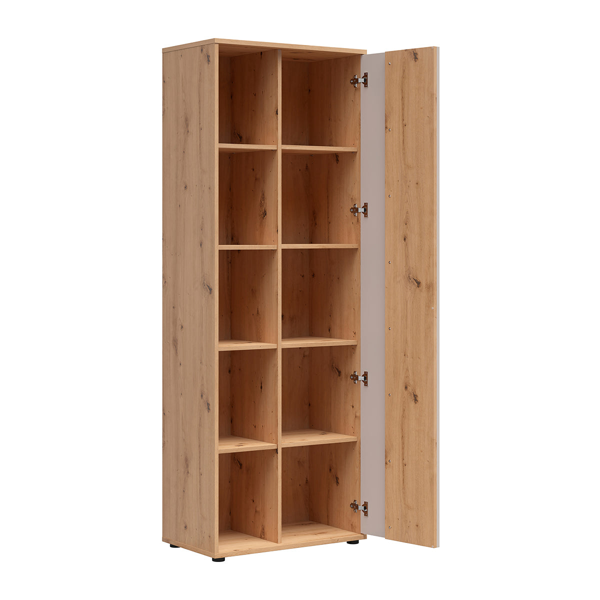Armoire 1 porte Ezra Cachemire et Bois - vue 2