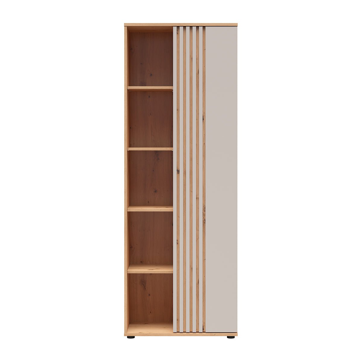 Armoire 1 porte Ezra Cachemire et Bois - vue 3
