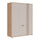 Armoire 4 portes Ezra Cachemire et Bois