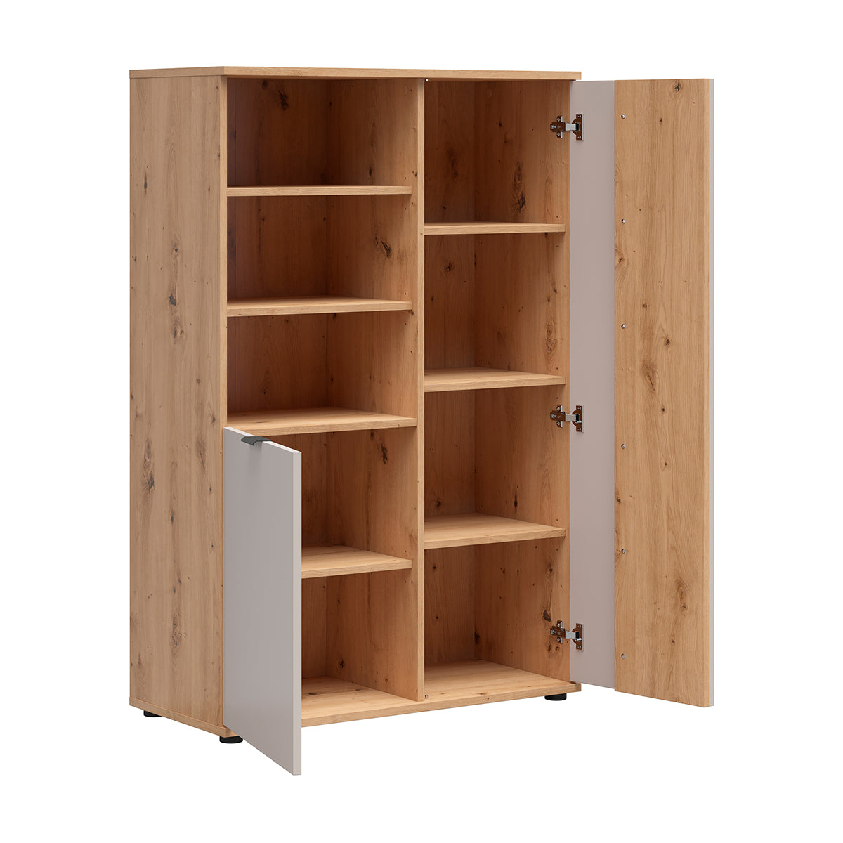 Armoire 2 portes Ezra Cachemire et Bois - vue 2