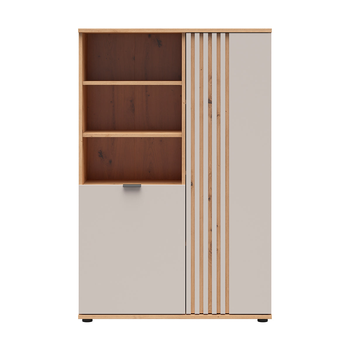 Armoire 2 portes Ezra Cachemire et Bois - vue 3