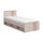 Lit 90x200 sommier inclus Ezra Cachemire et Bois