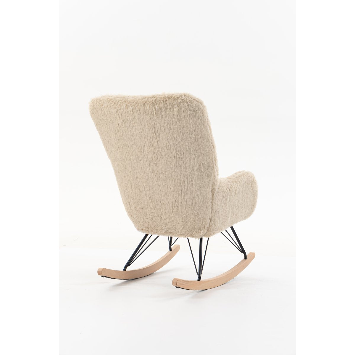 Fauteuil d'allaitement à bascule tissu peluche Vipack Rocky Beige - vue 4