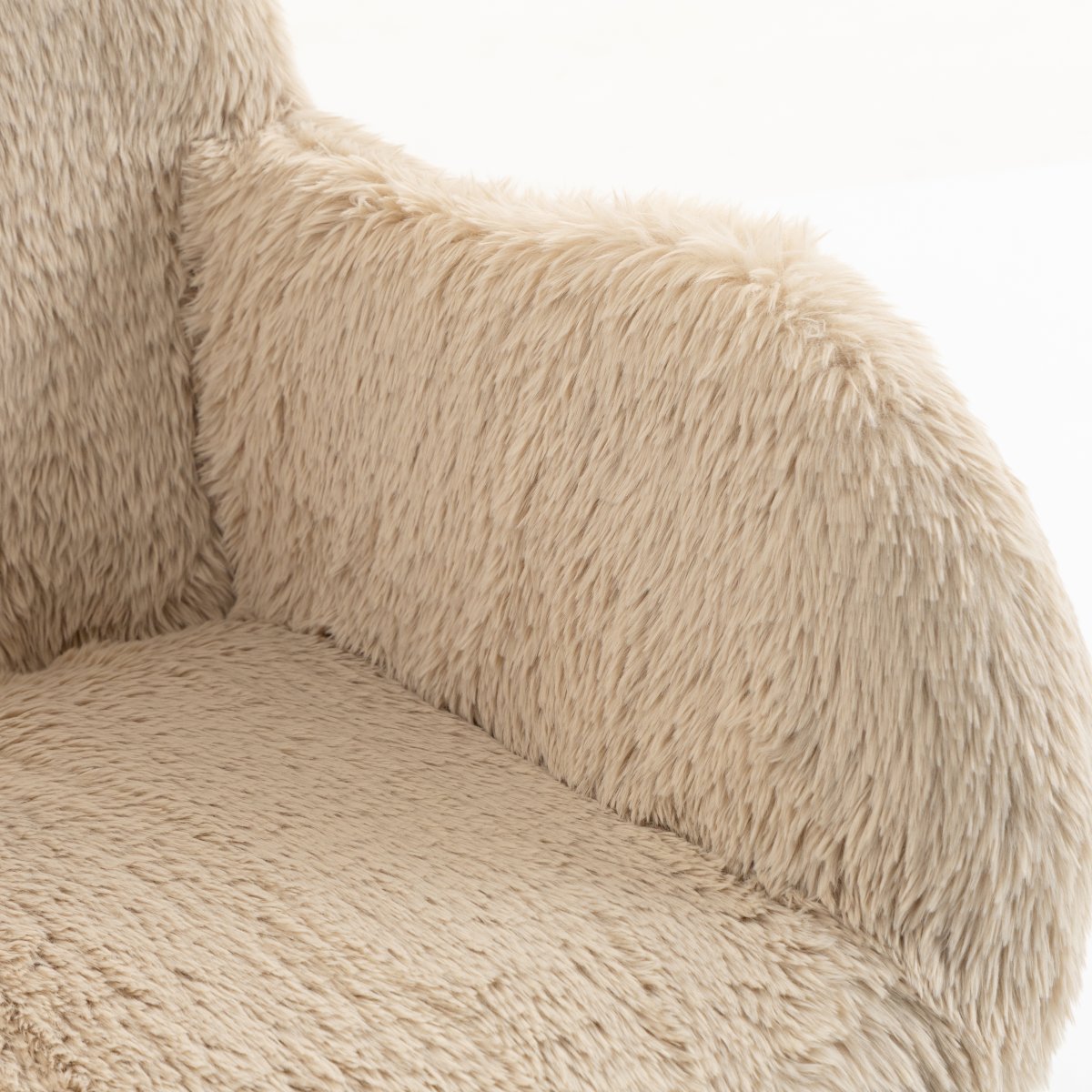 Fauteuil d'allaitement à bascule tissu peluche Vipack Rocky Beige - vue 5