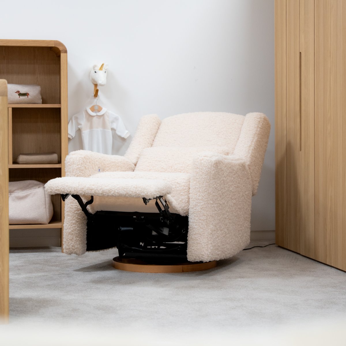 Fauteuil relax électrique tissu bouclette Vipack Rocky Beige - vue 9