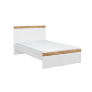 Lit 120x200 Hella Blanc et Bois - vue 3