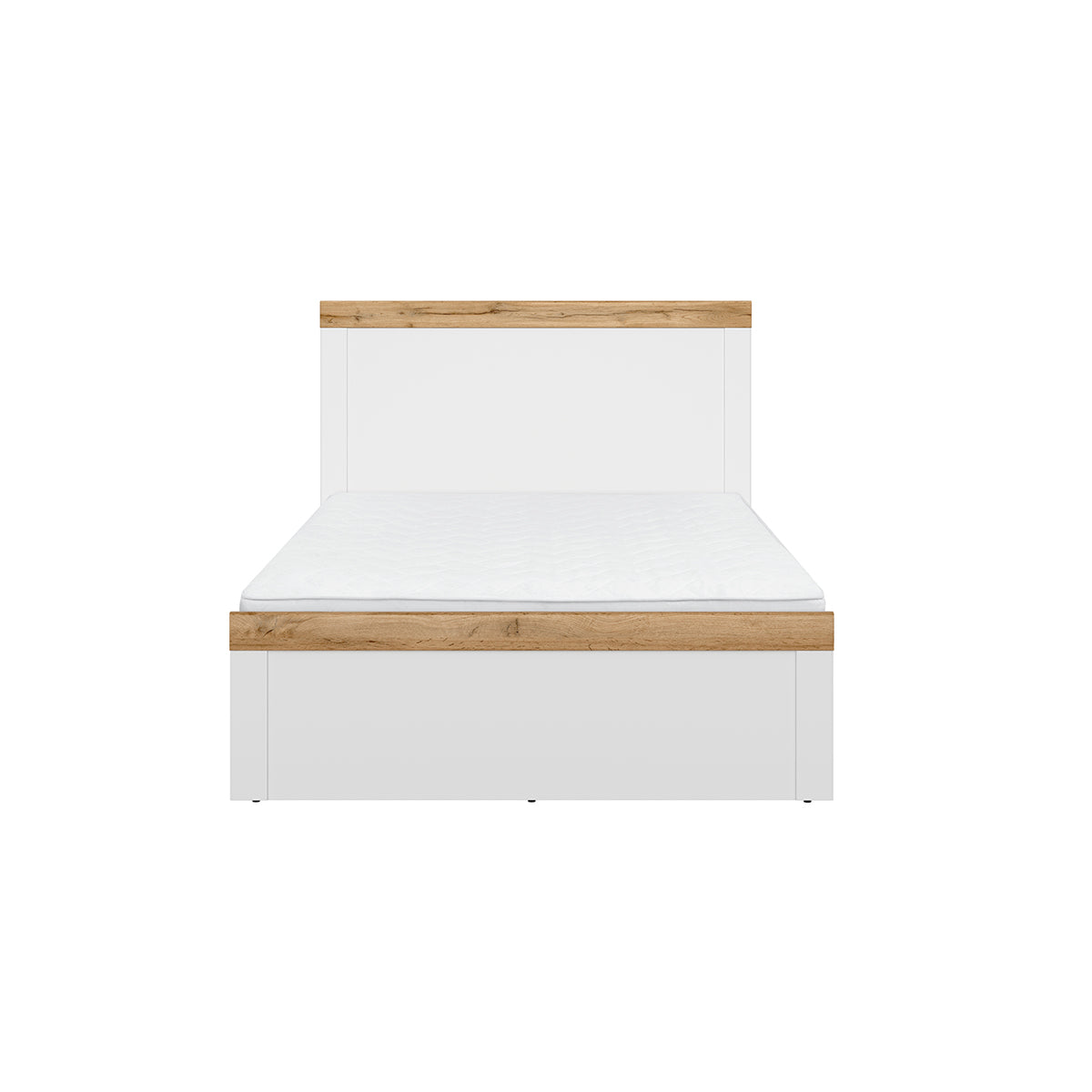 Lit 120x200 Hella Blanc et Bois - vue 4