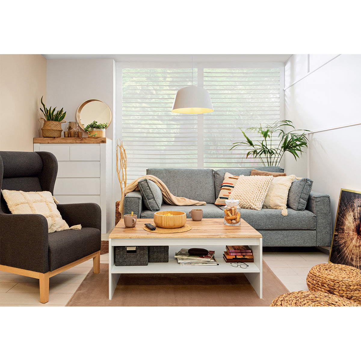 Table basse Hella Blanc et Bois - vue 4
