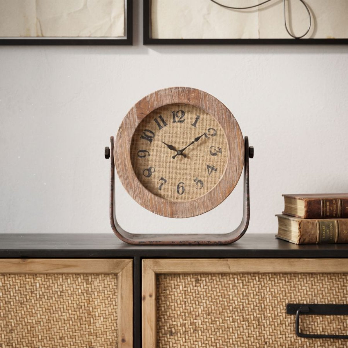 Horloge à poser 23,5 cm Atlanta Bois