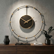 Horloge murale 61 cm Cesare Noir et Doré
