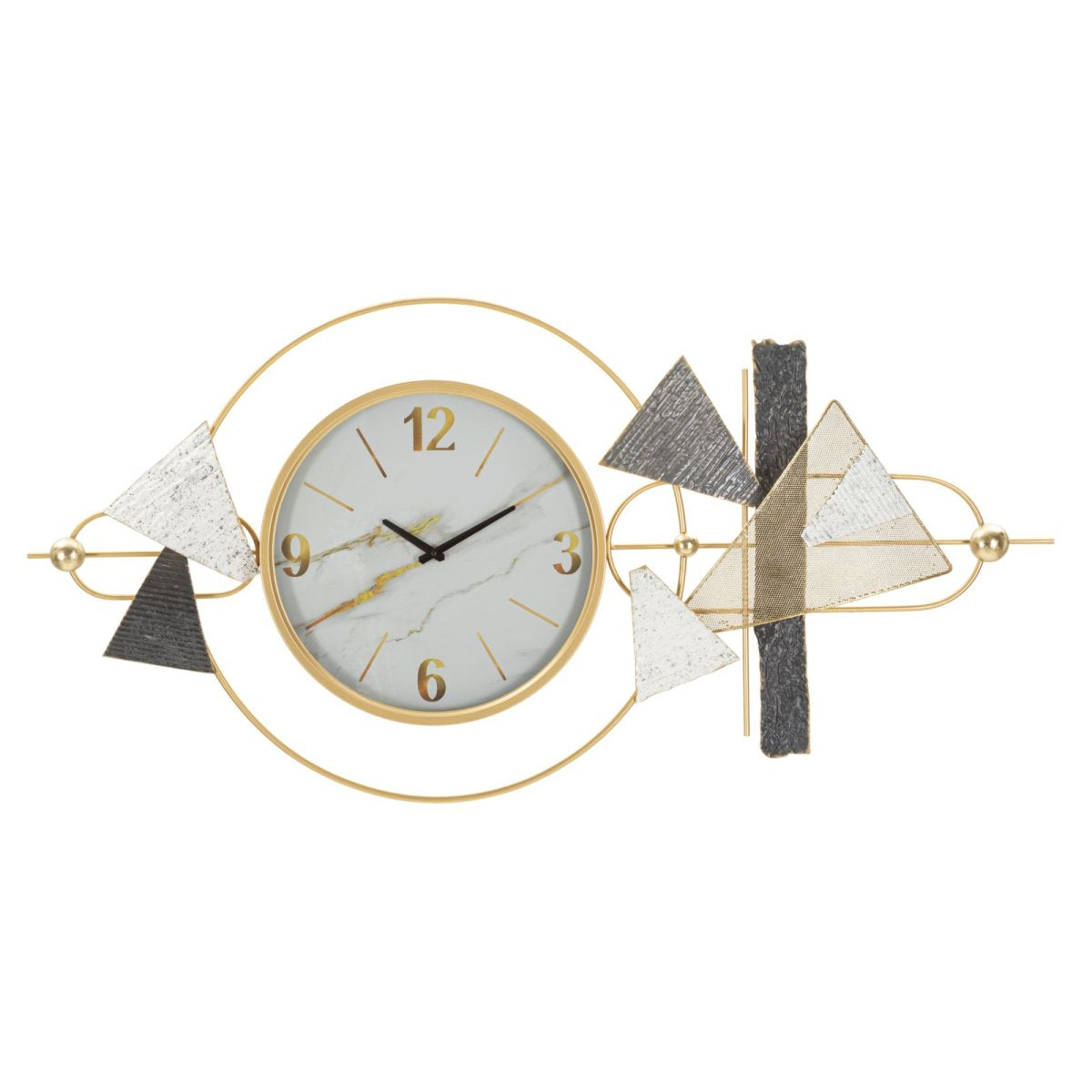 Horloge murale 120 cm Amy Blanc et Doré - vue 2