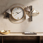 Horloge murale 120 cm Amy Blanc et Doré