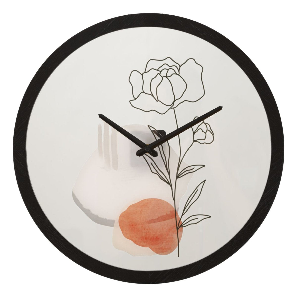 Horloge murale 40 cm Rose Calliope Blanc et Noir - vue 2