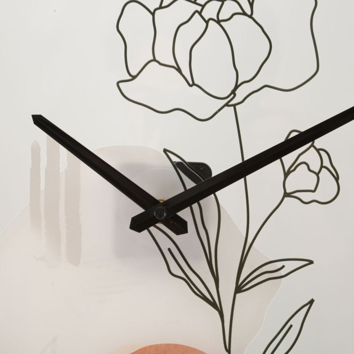 Horloge murale 40 cm Rose Calliope Blanc et Noir - vue 3