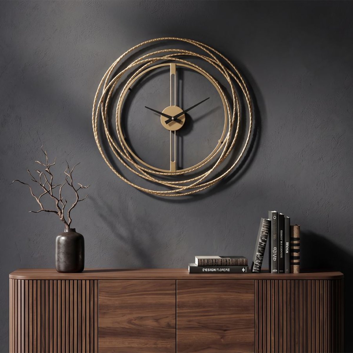 Horloge murale 50 cm Ginevra Doré