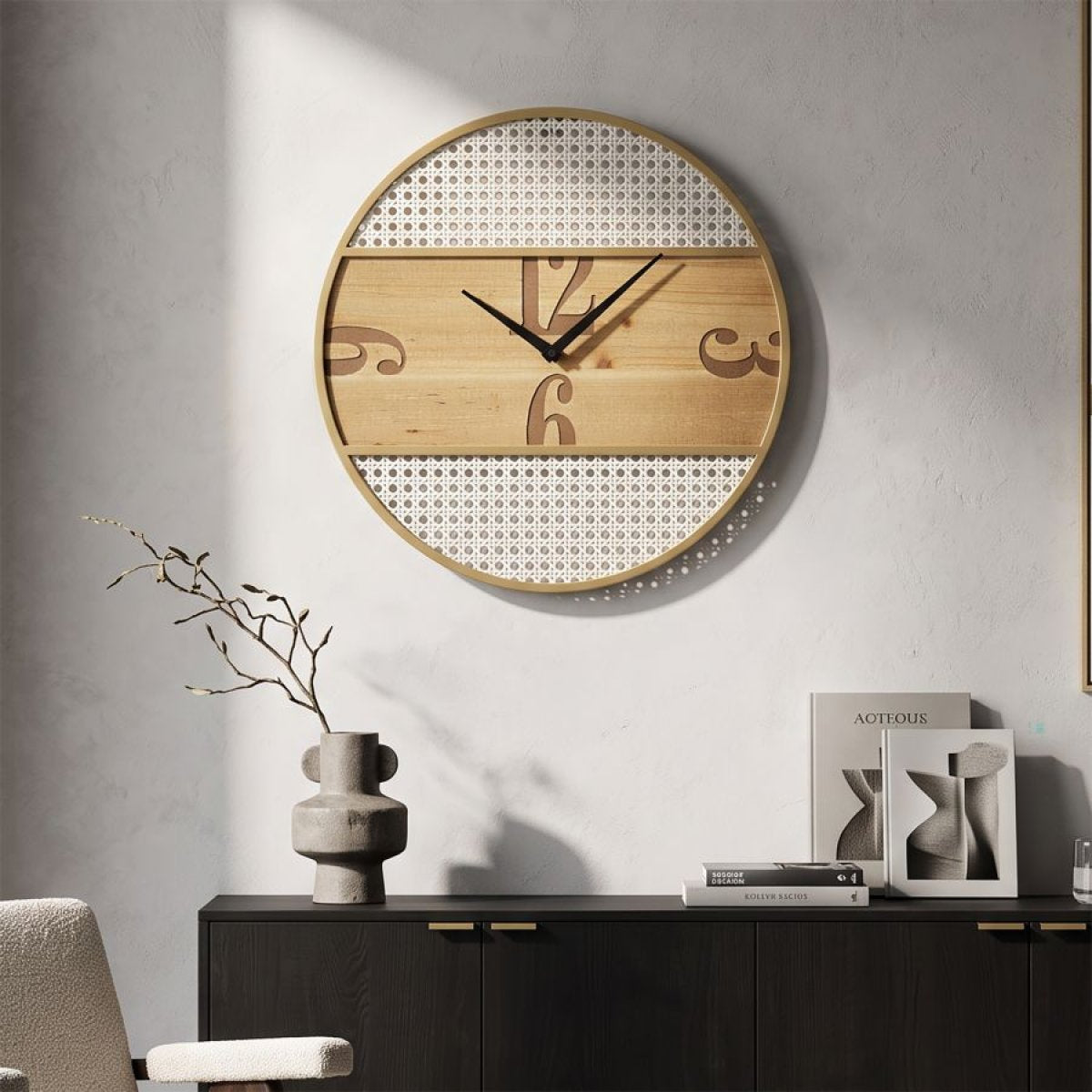 Horloge murale 50 cm Stefano Bois