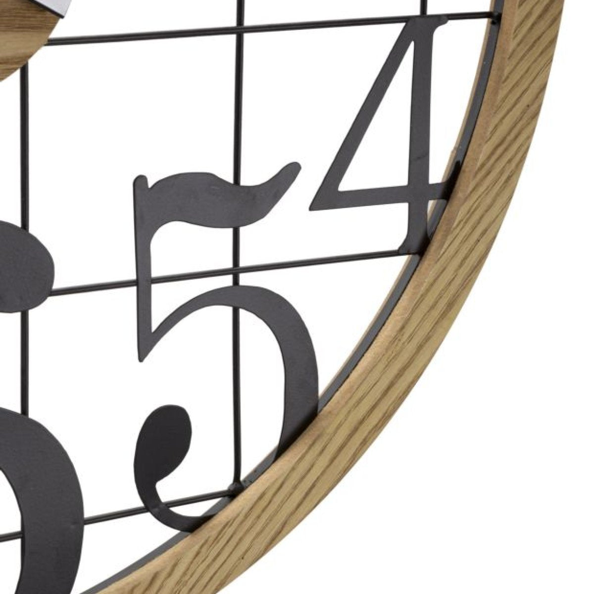 Horloge murale 60 cm Adhemar Noir et Bois - vue 3