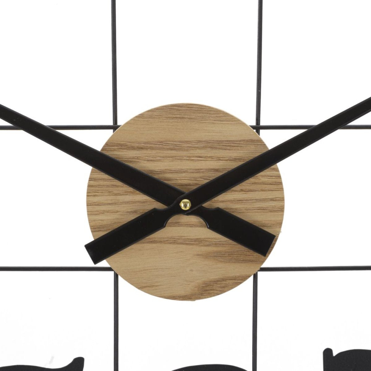 Horloge murale 60 cm Adhemar Noir et Bois - vue 4