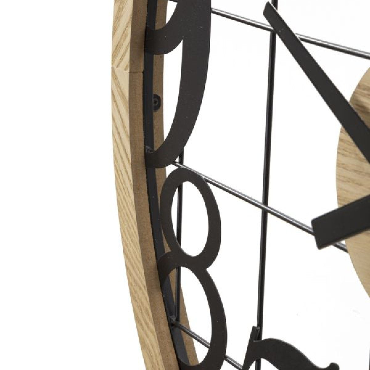 Horloge murale 60 cm Adhemar Noir et Bois - vue 5