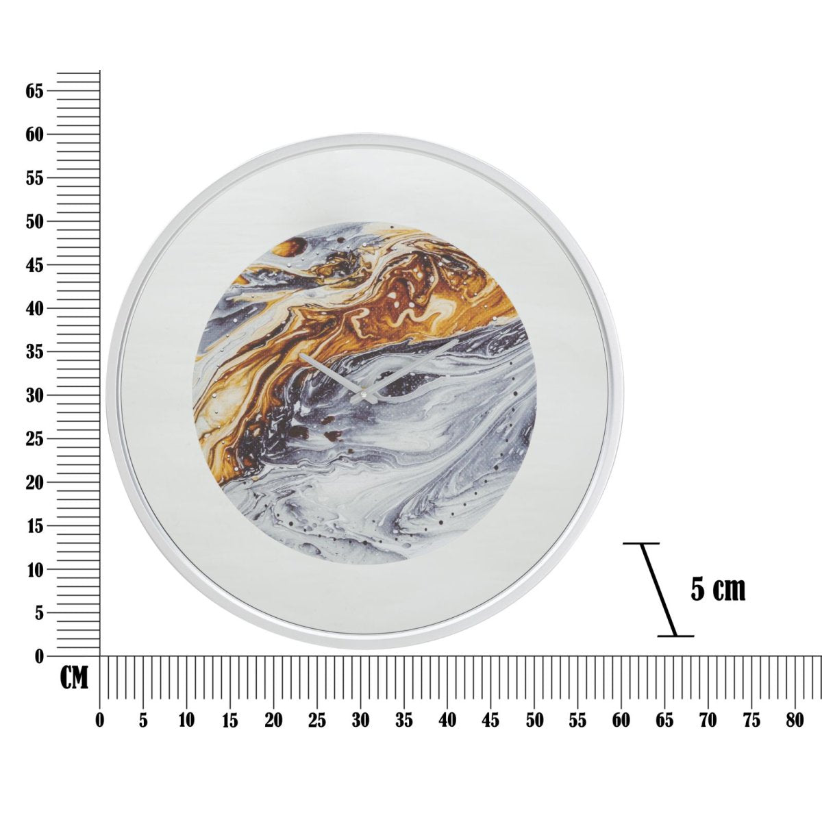 Horloge murale 60 cm Alistair Blanc - vue 6